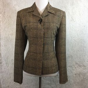 Kasper For A.S.L. Tan Black Blazer Career Wear 4